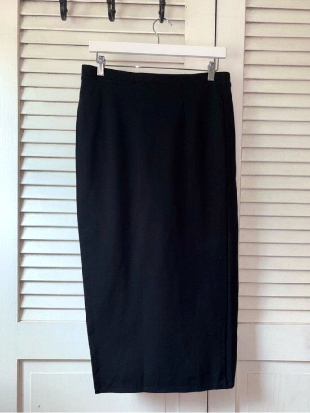 Betabrand The Sassiest Pants Large Black Skirt Overlay Cropped Ponte Pants - Picture 4 of 6